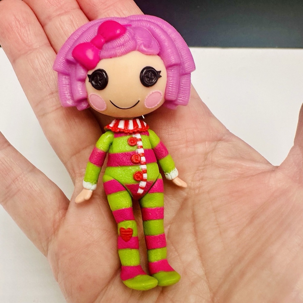 Mini Lalaloopsy Pillow Featherbed Figure Striped Pajamas 3" Doll Toy Play